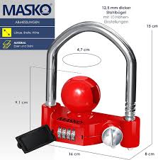 MASKO® Släpvagnslås med 4-siffrig Kod